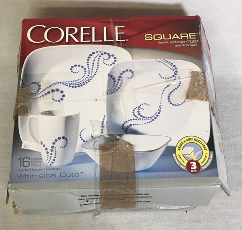 Corelle dinnerware set - dinnerware, square